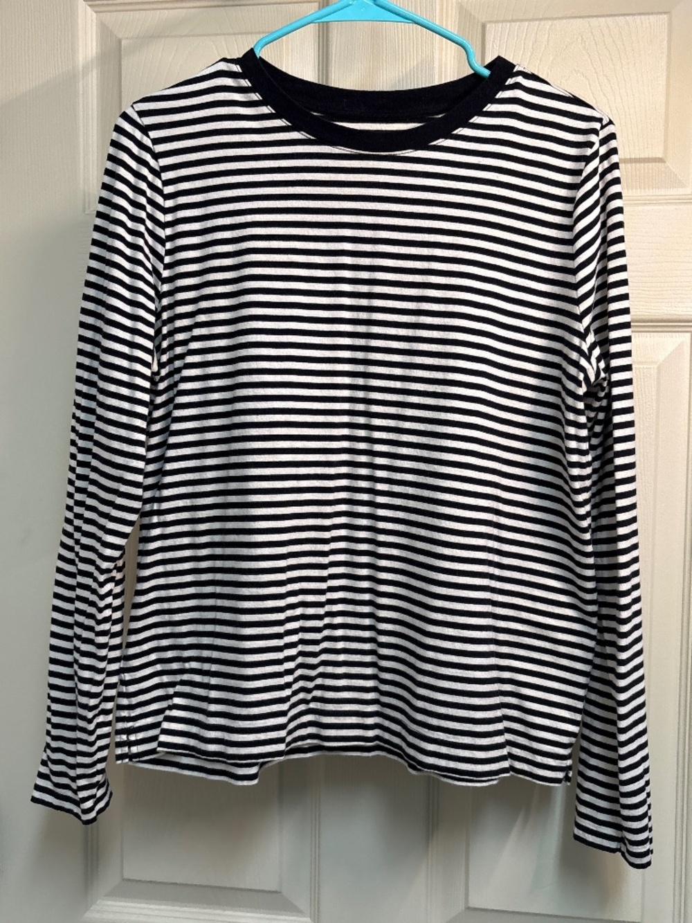 Loft black and cream stripped shirt